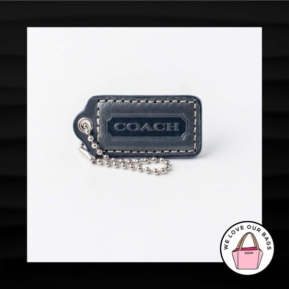 2" Medium COACH GREY GRAY LEATHER KEY FOB - Picture 1 of 1